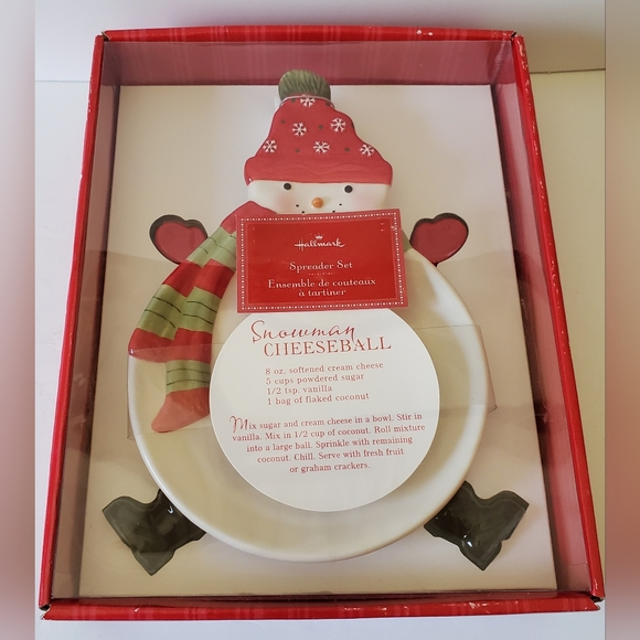 Hallmark Holiday Vintage Hallmark Ceramic Snowman Cheese Spreader
